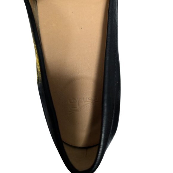 Dansko Womens Lorri Black Tumbled Leather Loafers 2043500200 Size 8